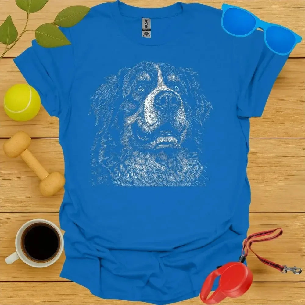 Bernese Mountain Dog Monochrome Portrait Tee