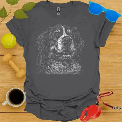 Bernese Mountain Dog Monochrome Portrait Tee