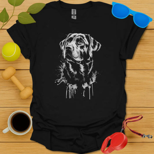 Black Lab Paint Drip Portrait
