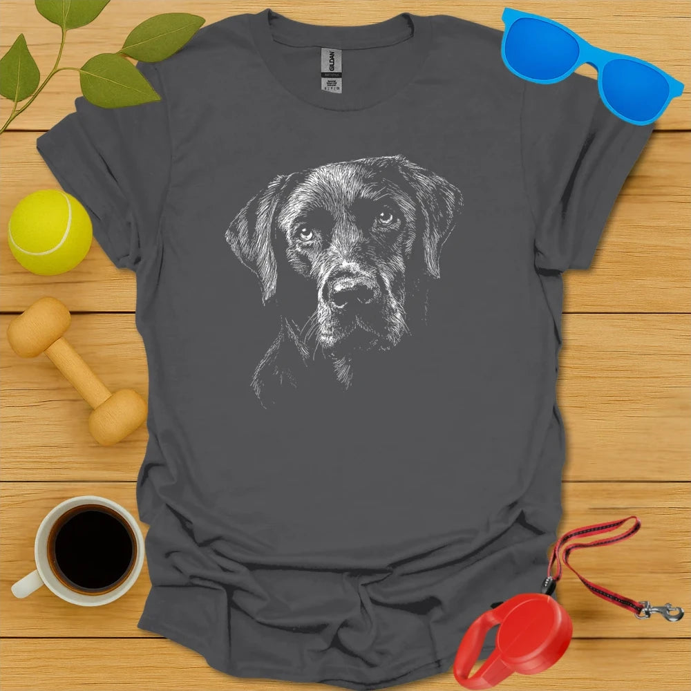 Black Lab Sketch Portrait Tee
