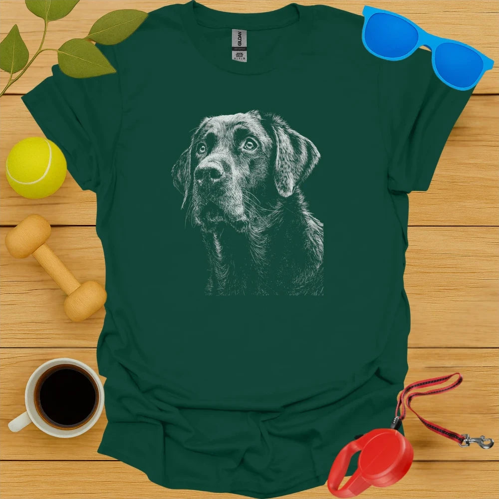 Black Lab Sketch T Shirt