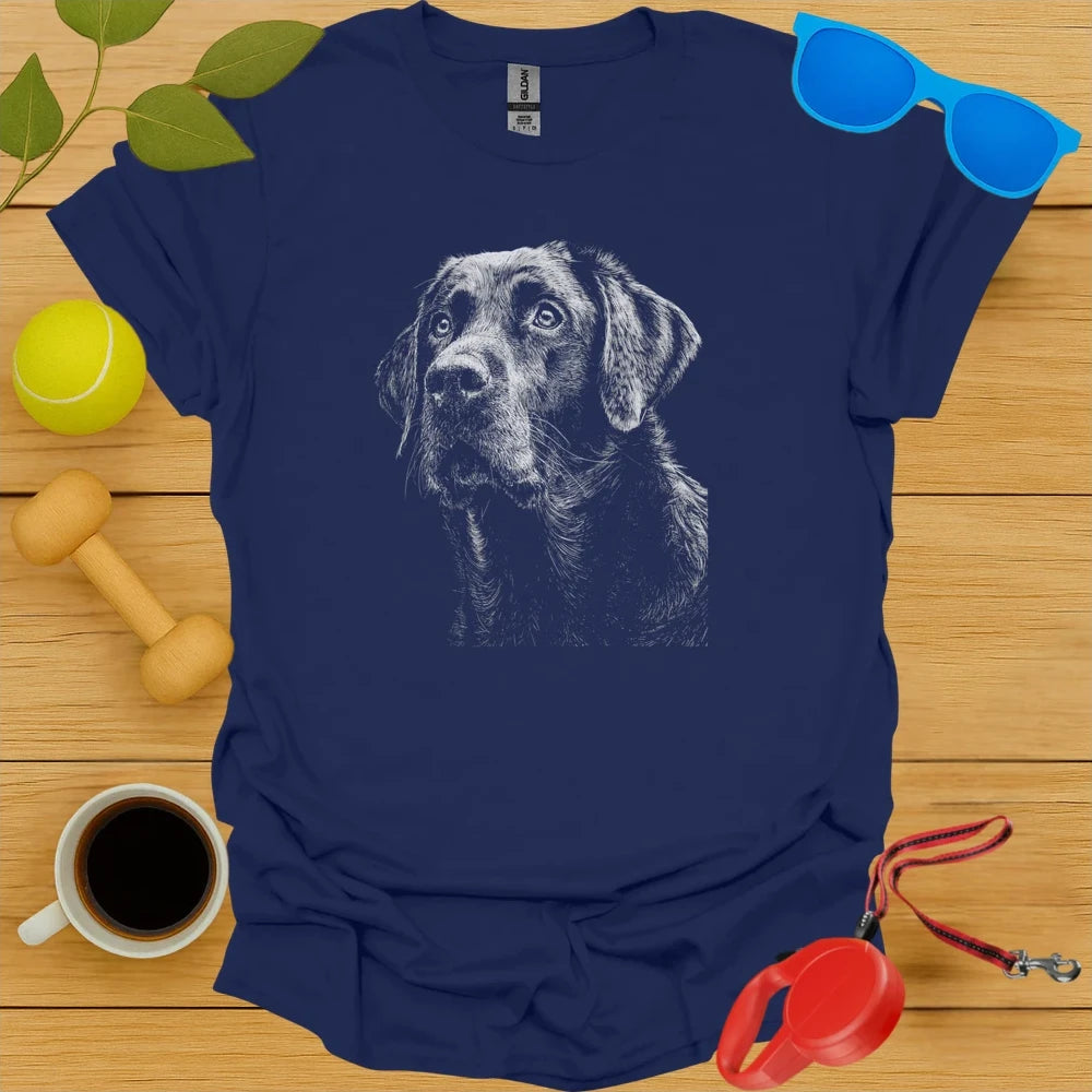 Black Lab Sketch T Shirt