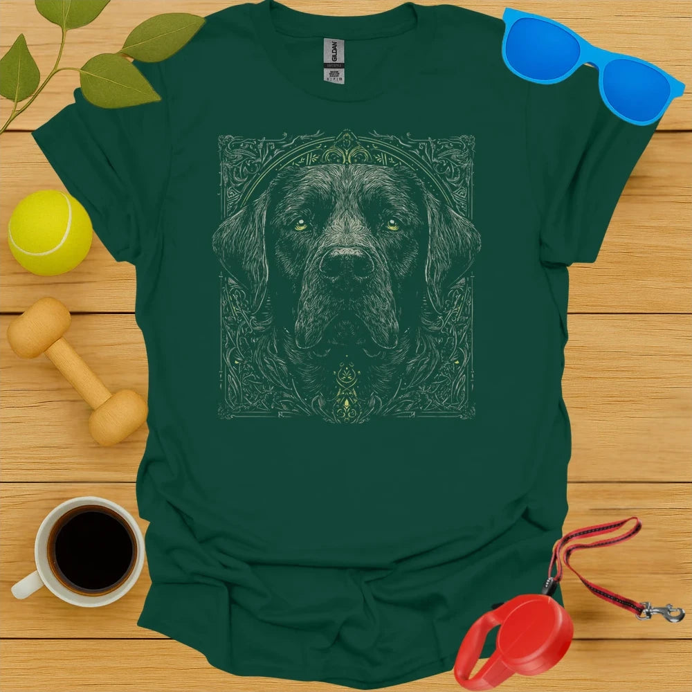 Black Lab Neo-Traditional Tattoo Portrait Tee