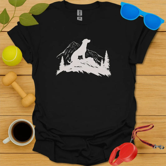 Alpine Companion | Hiking Dog Lover Tee - Black