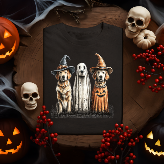 Halloween Pup Crew Tee - Black