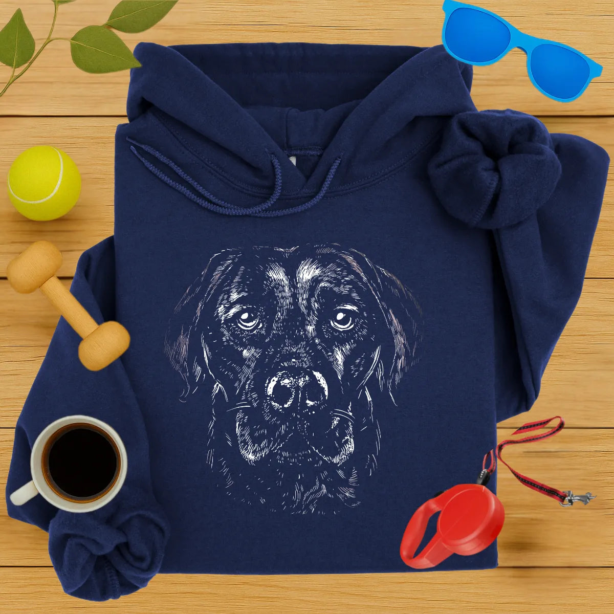 Labrador Retriever Monochrome Hoodie-Critter Lane