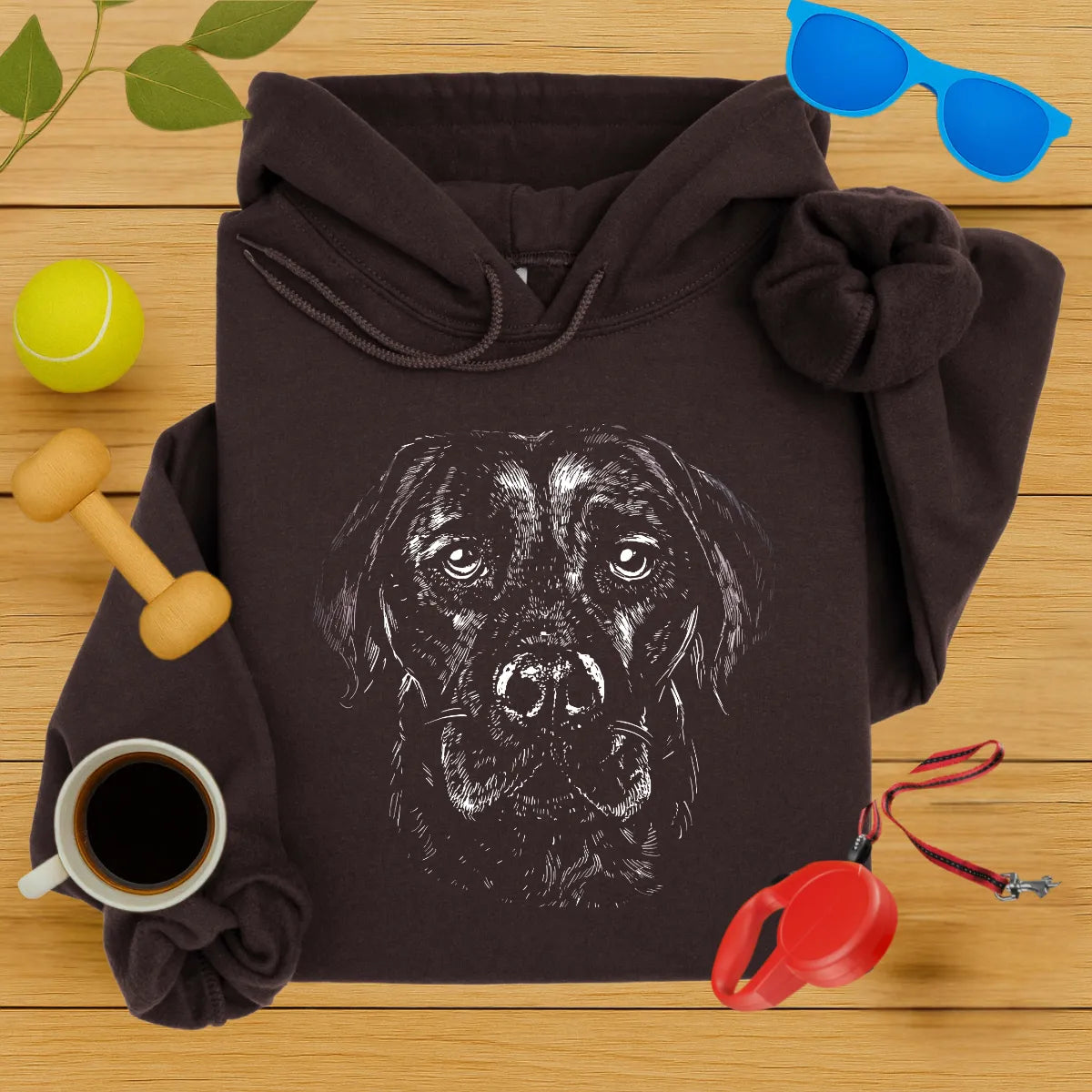 Labrador Retriever Monochrome Hoodie-Critter Lane