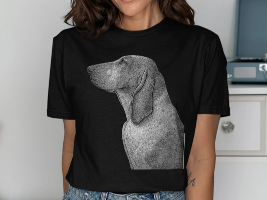 Stylish Dog Print Black T-Shirt Casual Wear Product Type
