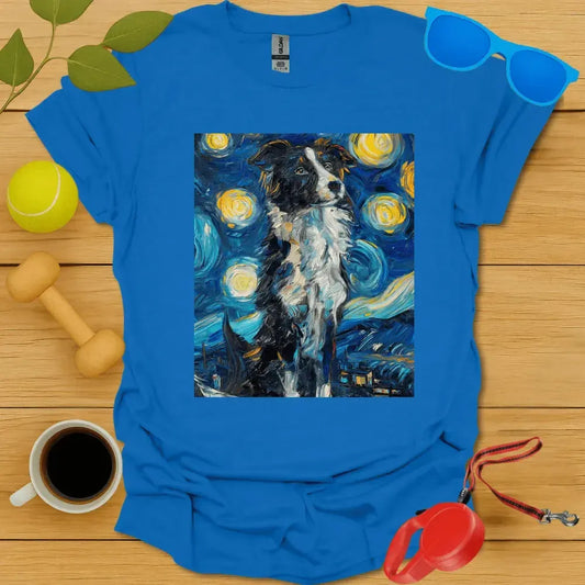 Border Collie Van Gogh Portrait