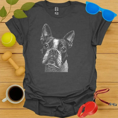 Boston Terrier Monochrome Portrait Tee