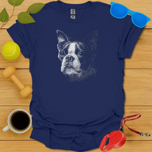 Boston Terrier Portrait T Shirt