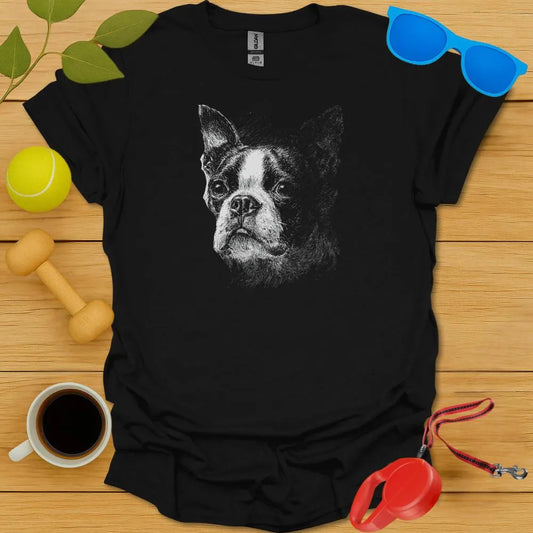 Boston Terrier Portrait T Shirt