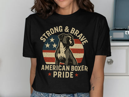 Strong Brave American Boxer Pride T-shirt product