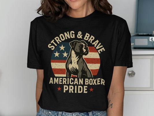 Strong Brave American Boxer Pride T-shirt product
