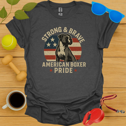 Strong and Brave American Boxer Pride Shirt product