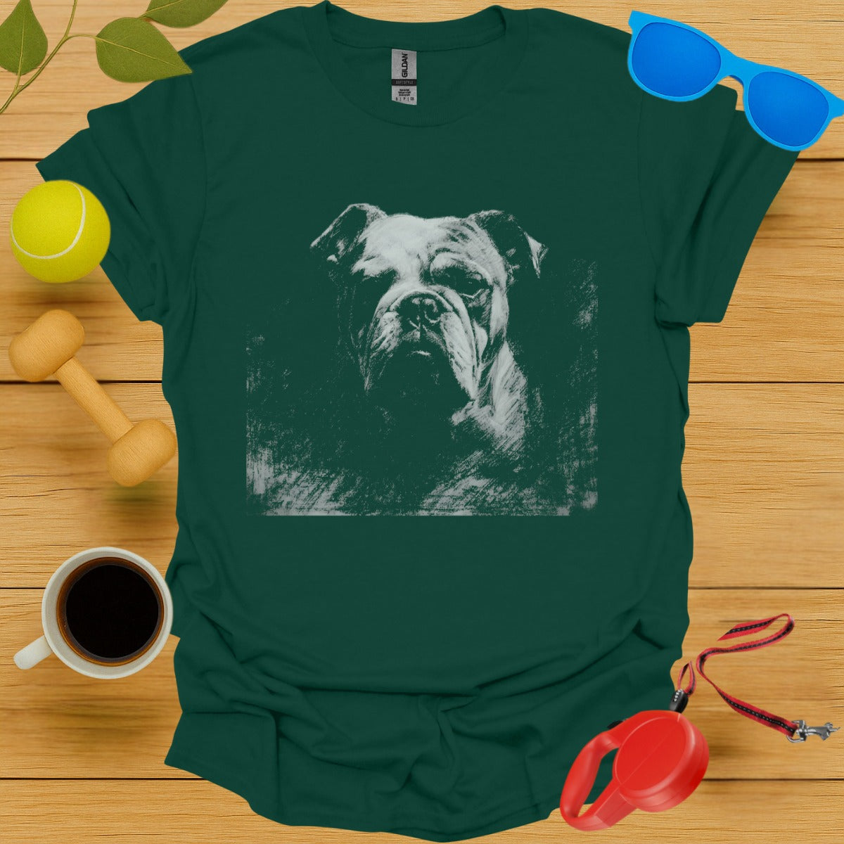 Bulldog Illustration Graphic T-Shirt Unisex Shirt product type