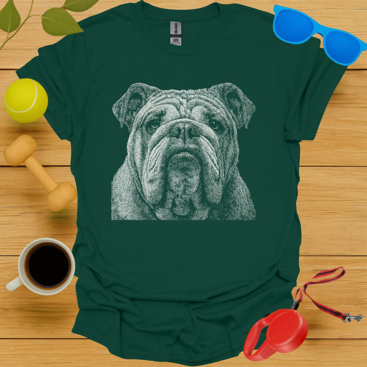 Bulldog Illustration Graphic Printed T-Shirt product