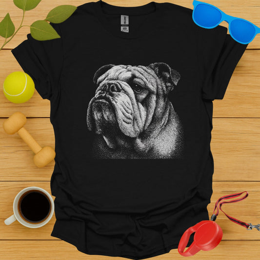 Detailed Bulldog Graphic Tee Shirt Product