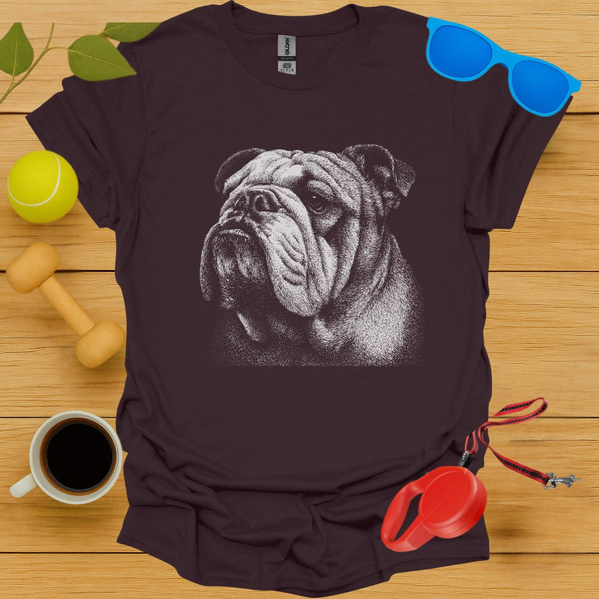 Bulldog Graphic Print Causal Wear T-shirt product type