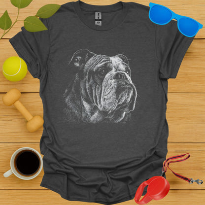 Majestic Bulldog Illustration Printed Shirt product type