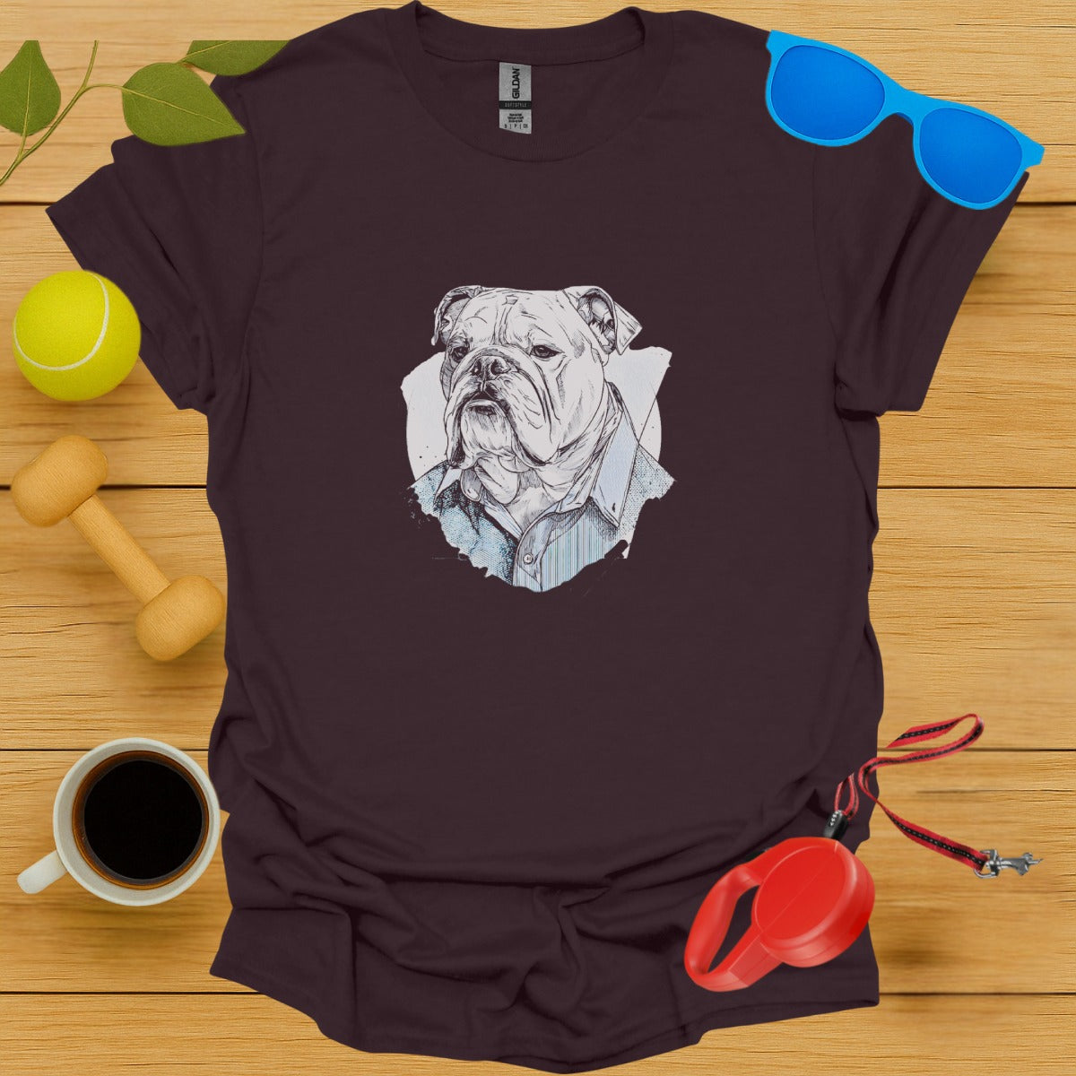 Illustrated Bulldog Graphic Tee shirt product type