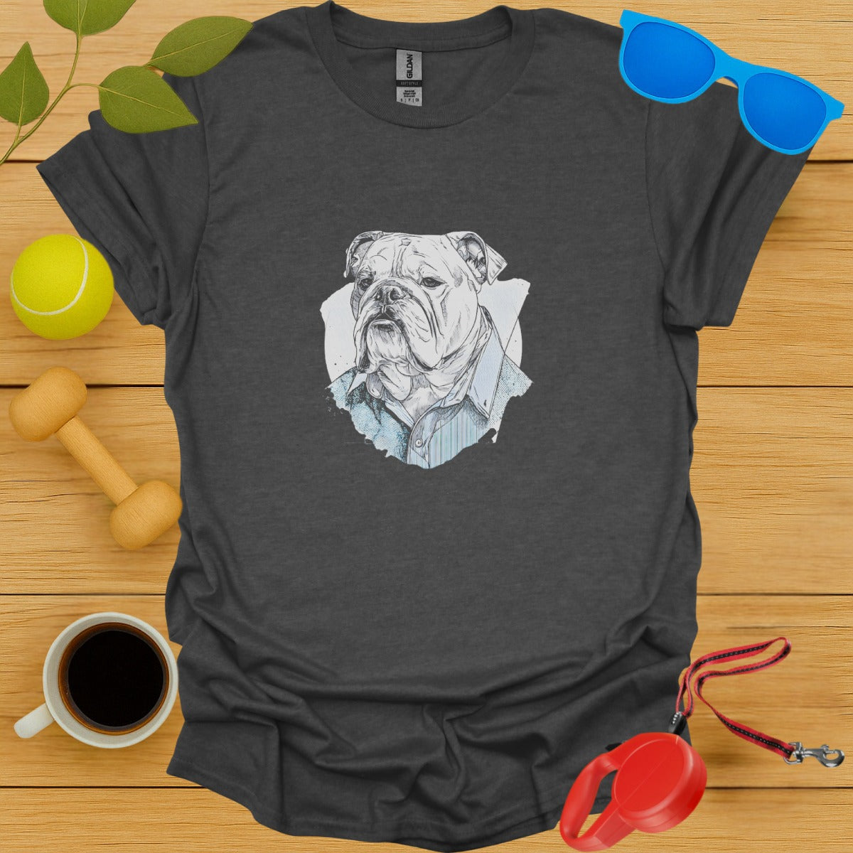 Graphic Bulldog Illustration Casual Shirt product