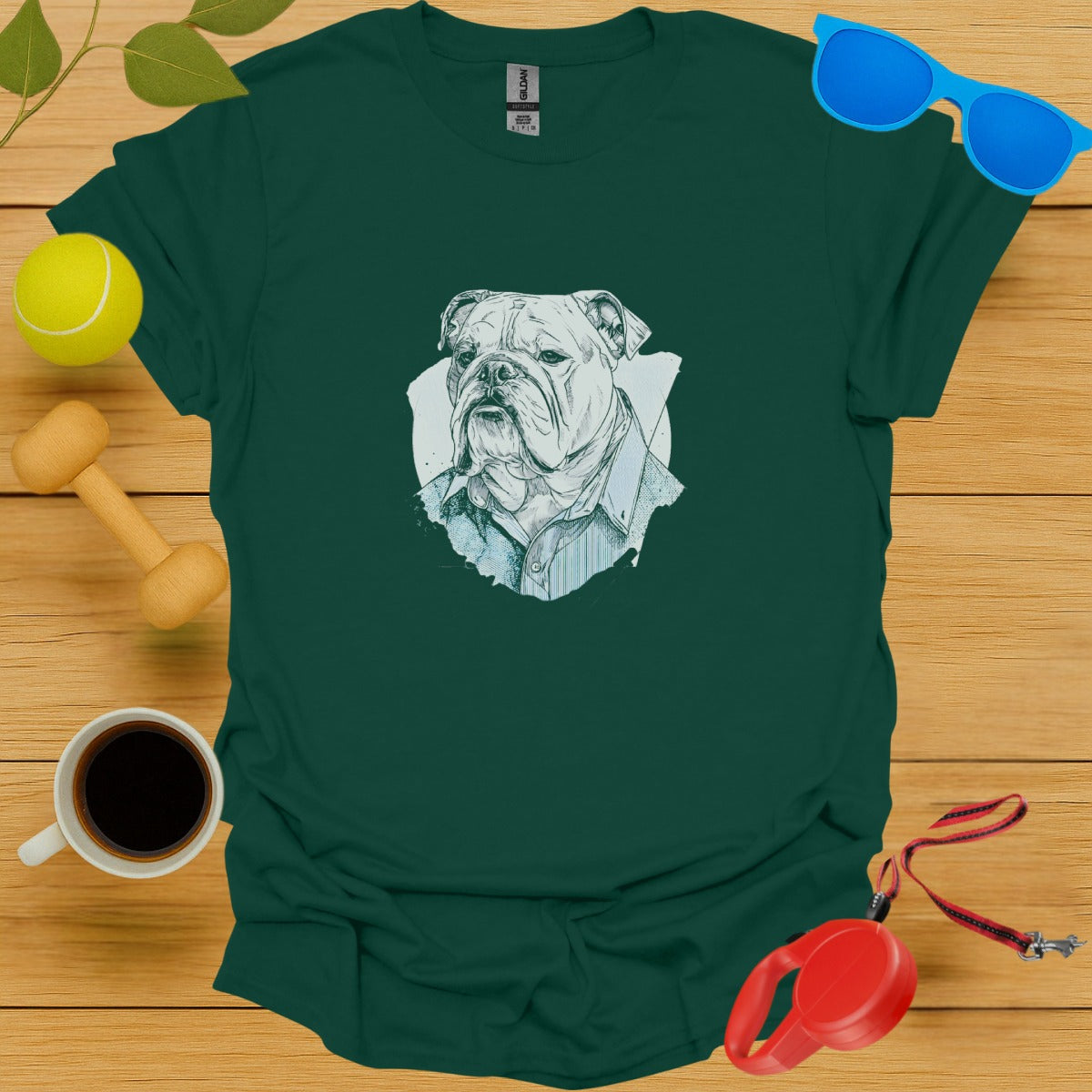 Graphic Bulldog Shirt for Casual Everyday Wear product type