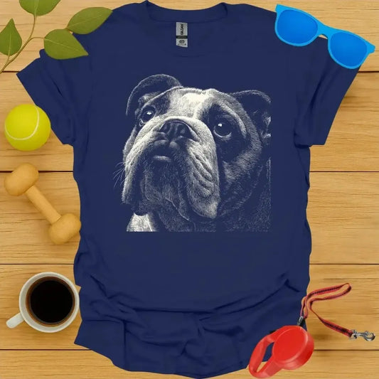Bulldog Monochrome Portrait Tee