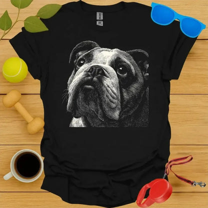 Bulldog Monochrome Portrait Tee