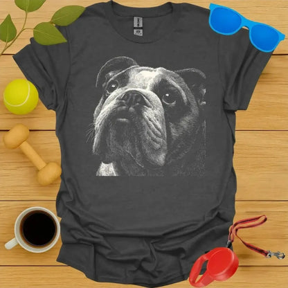 Bulldog Monochrome Portrait Tee