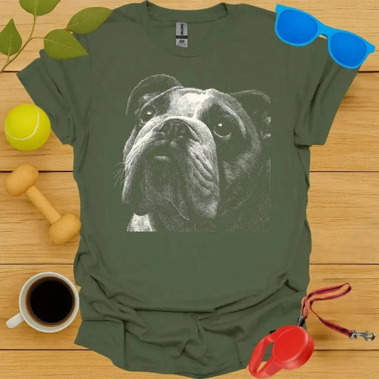 Bulldog Monochrome Portrait Tee