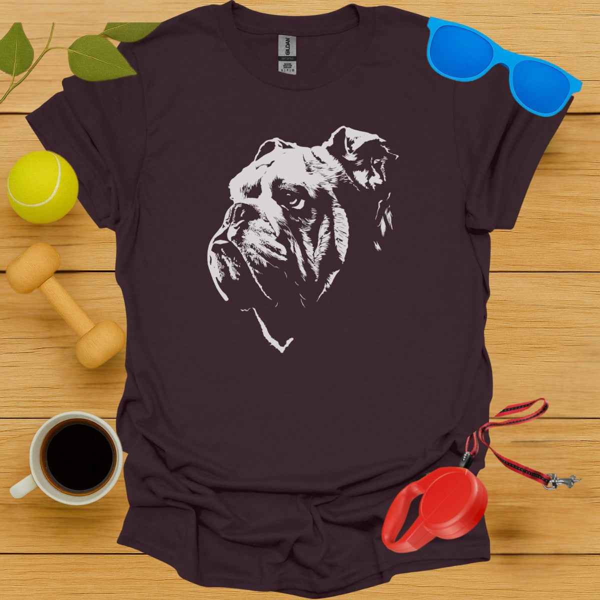 Bulldog Print Graphic Tee Shirt product