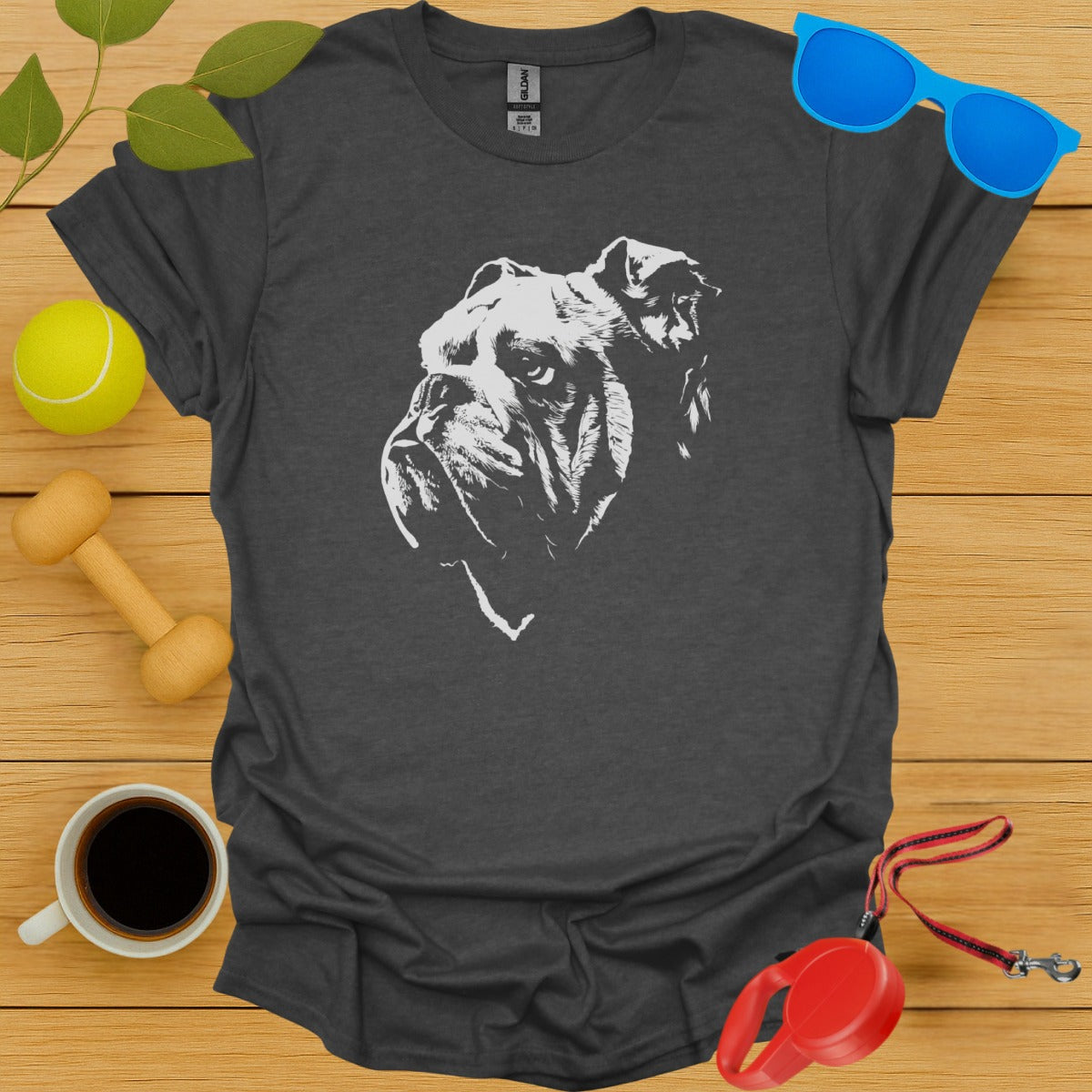 Bulldog Graphic Charcoal Grey T-Shirt product type