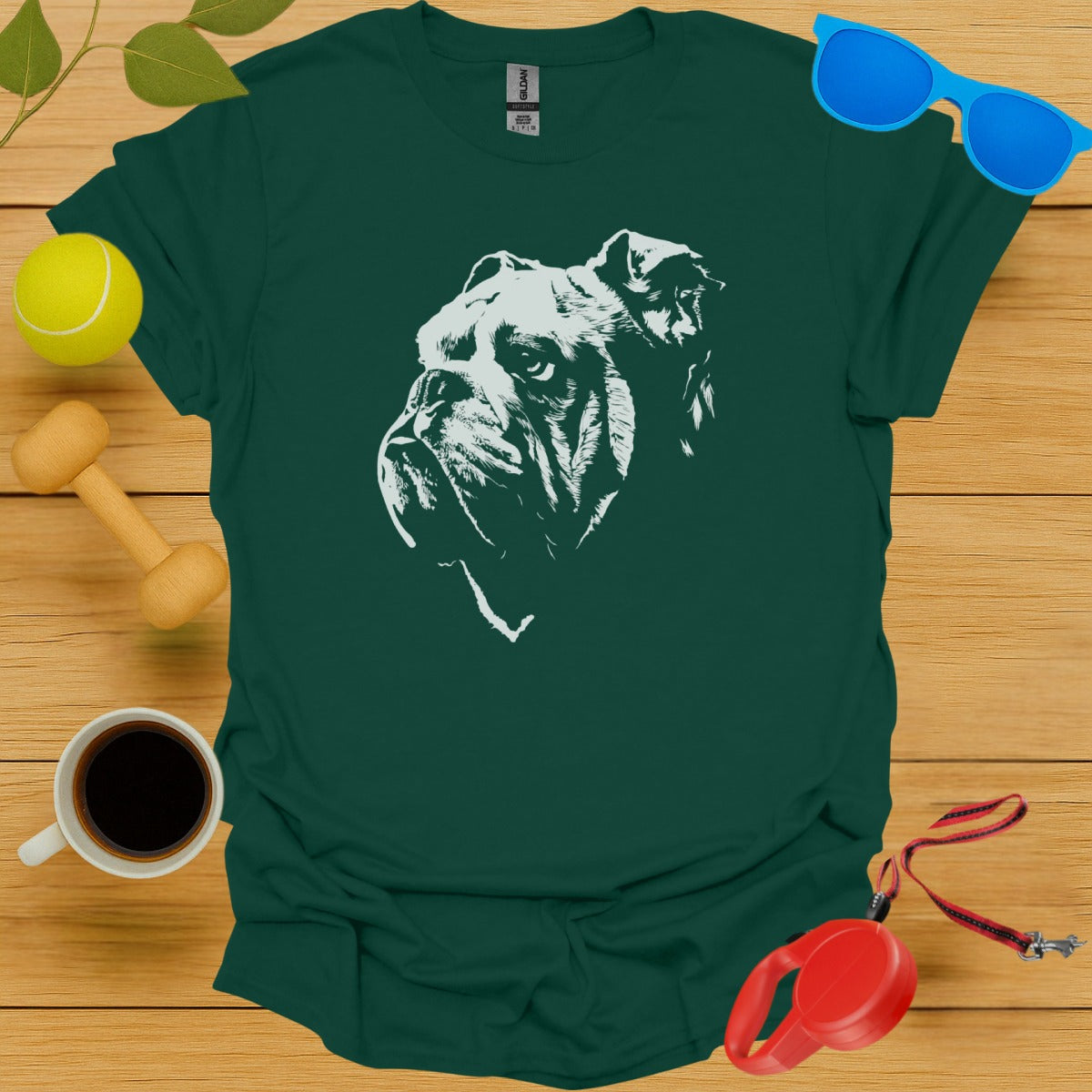 Bulldog Face Graphic Tee Stylish Dog Lover Shirt product