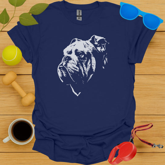 Bulldog Graphic Navy Blue T-Shirt stylish casual product type
