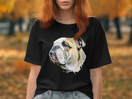 Bulldog Graphic Print Casual Wear T-Shirt product