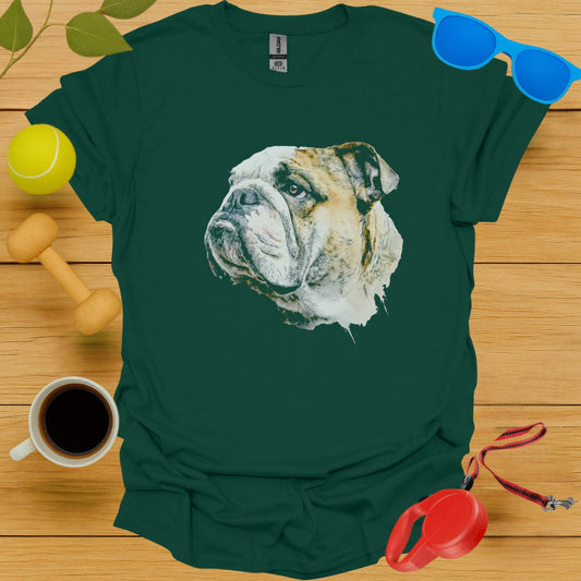 Green Casual Bulldog Graphic T-shirt product type