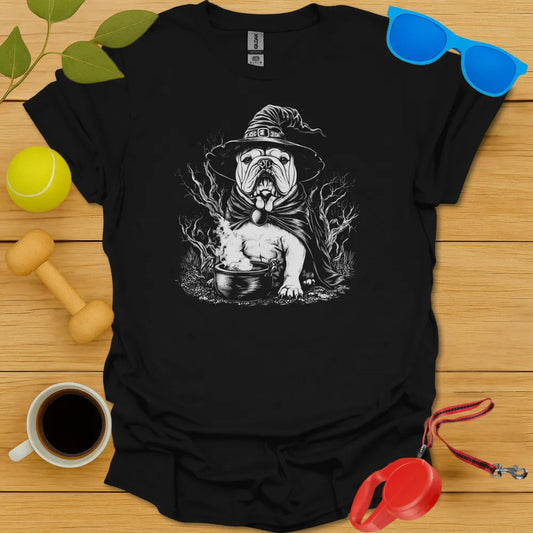 Bulldog Witch Tee - Black