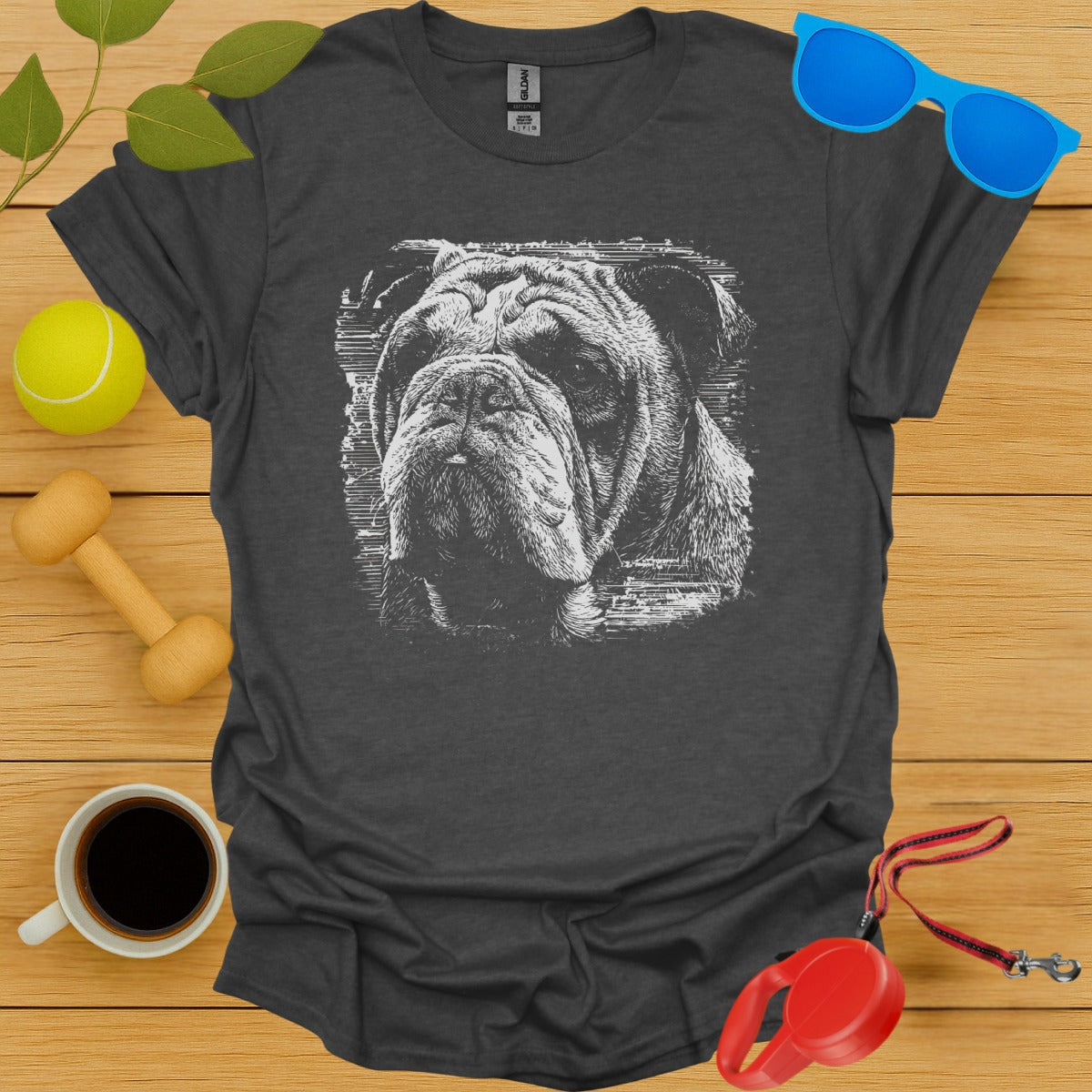Bulldog Print Graphic Tee for Stylish Casual Look product