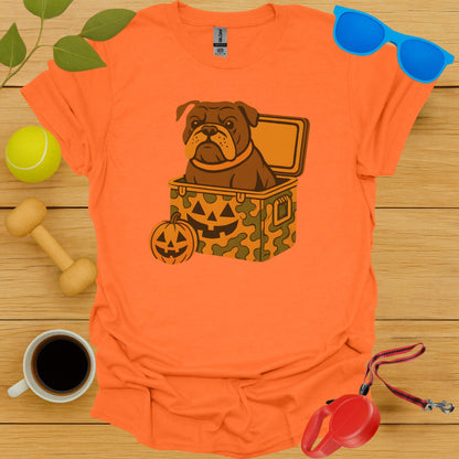 Bulldog Halloween Pumpkin Box Graphic T-shirt product