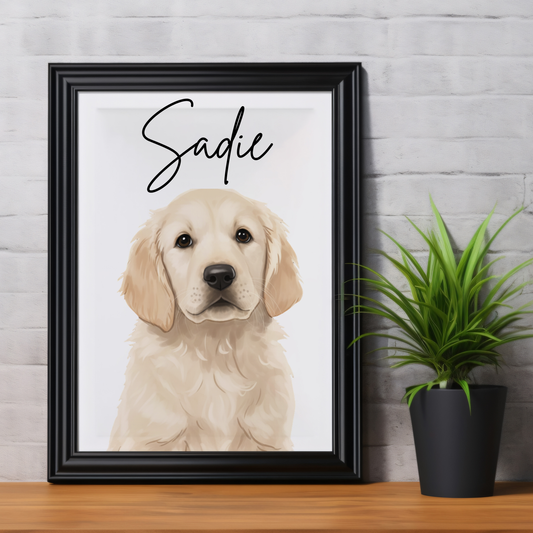 Custom Dog Portrait Poster