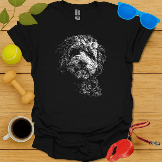 Cavapoo Monochrome Portrait Tee