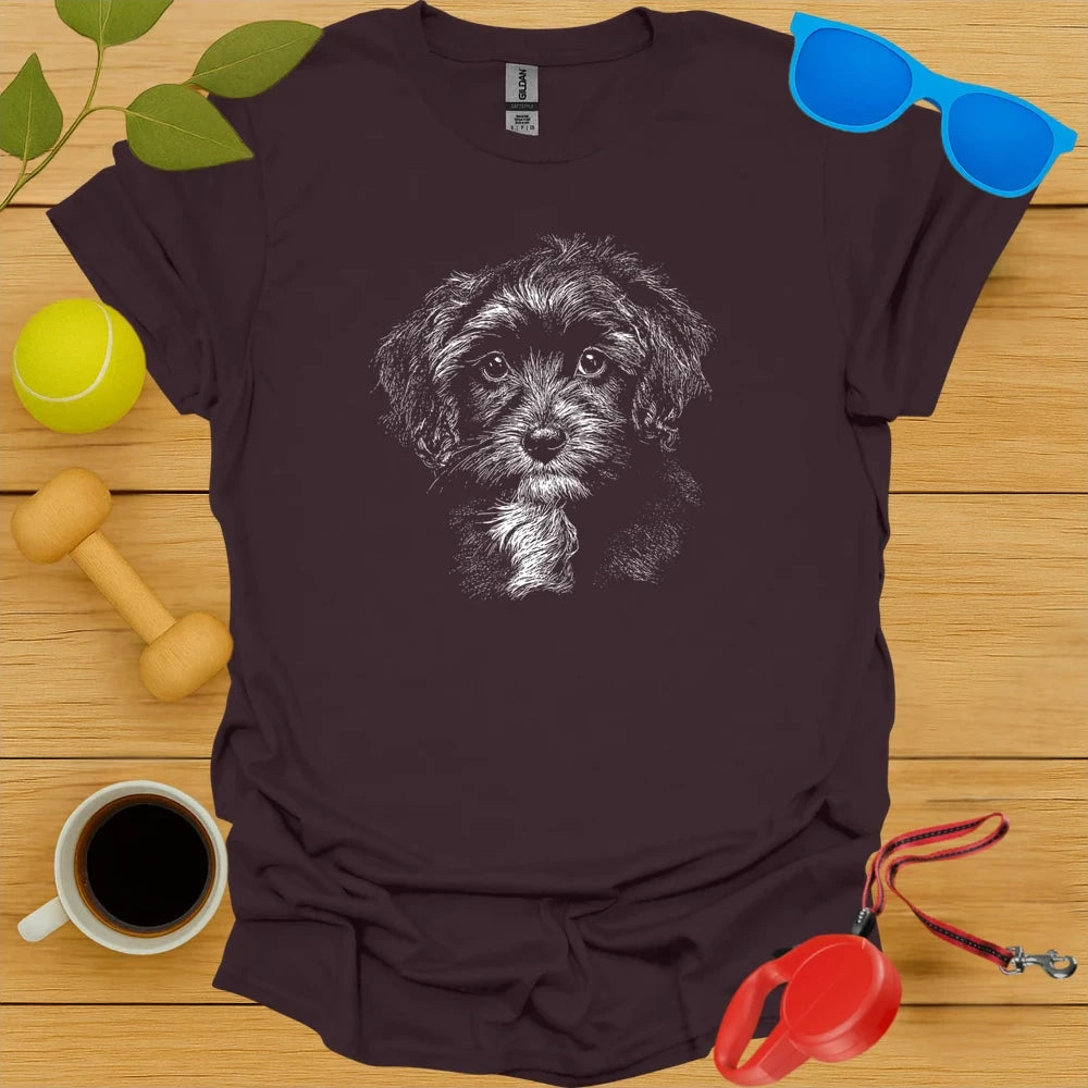 Cavapoo Portrait Sketch Tee 6