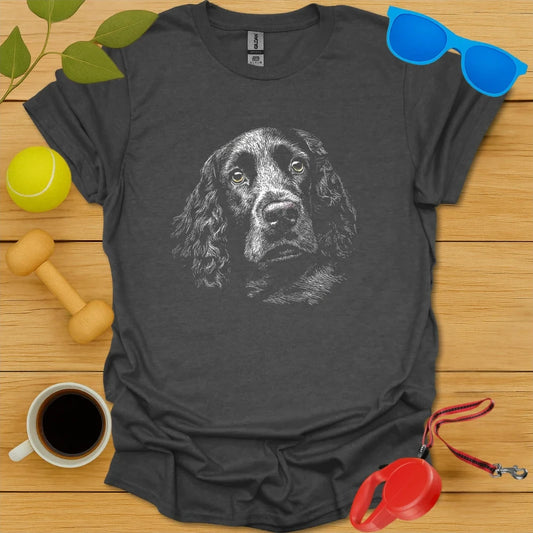 Cocker Spaniel Monochrome Portrait Tee