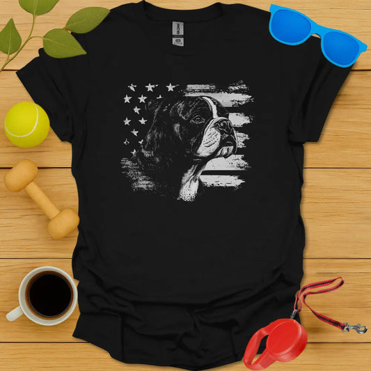Continental Bulldog Flag T Shirt - Black