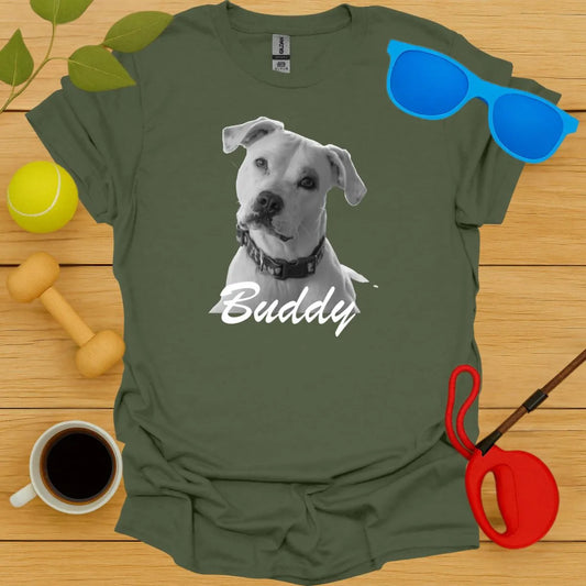 Custom B&W Picture & Name T-Shirt