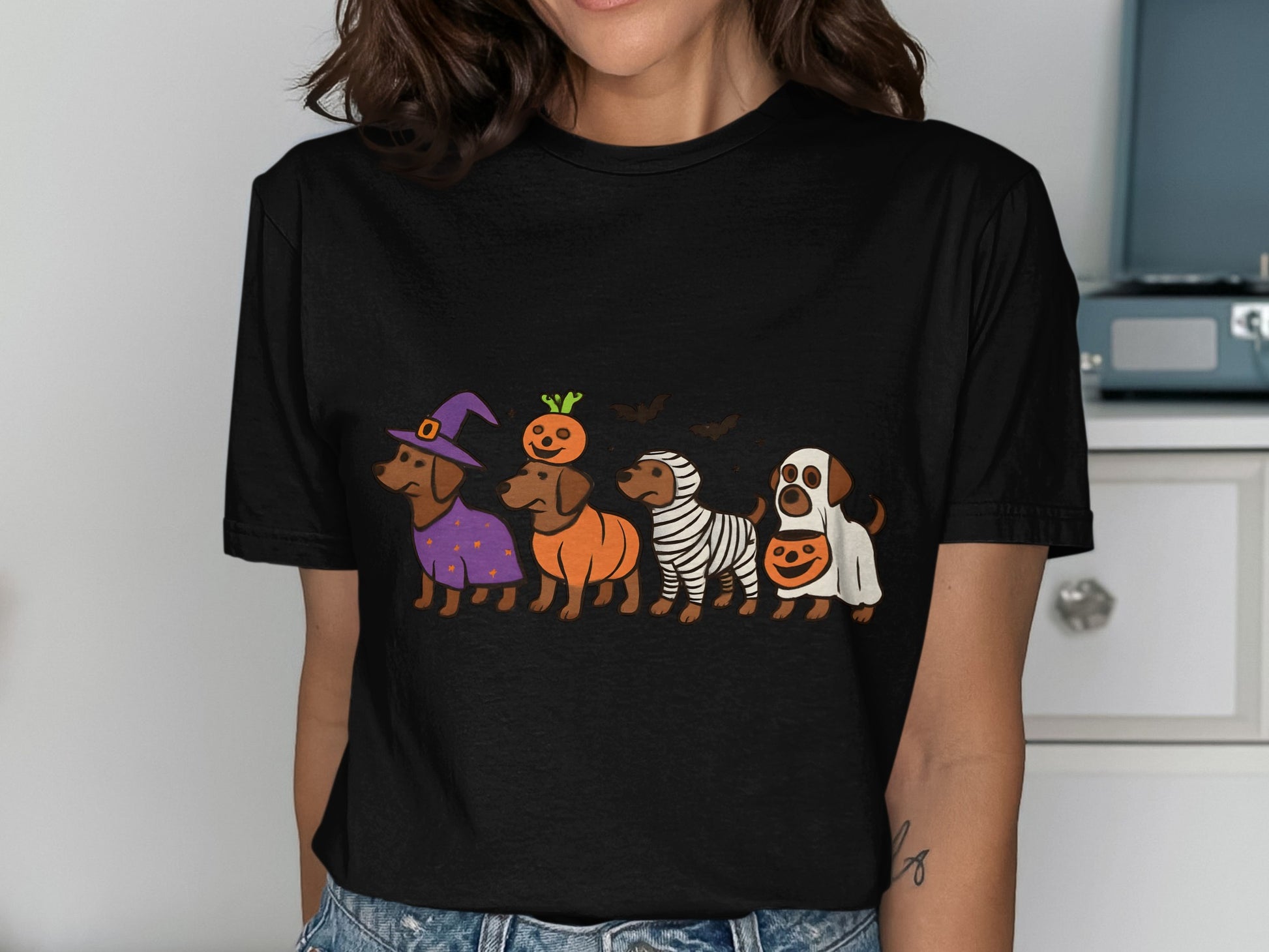 Cute Halloween Themed Dogs Graphic T-Shirt product