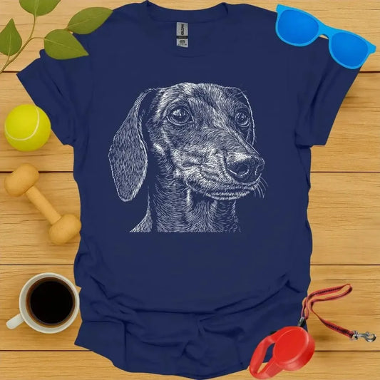 Dachshund Monochrome Portrait Tee