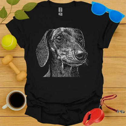 Dachshund Monochrome Portrait Tee