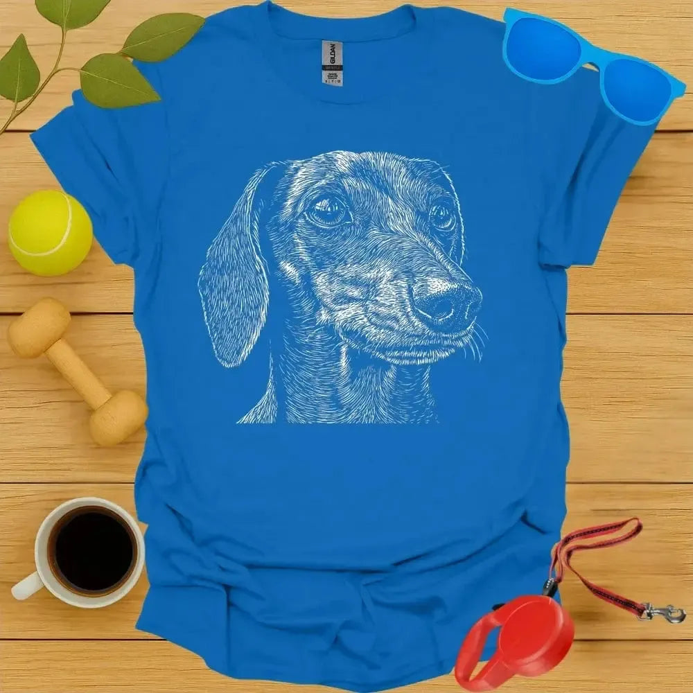 Dachshund Monochrome Portrait Tee
